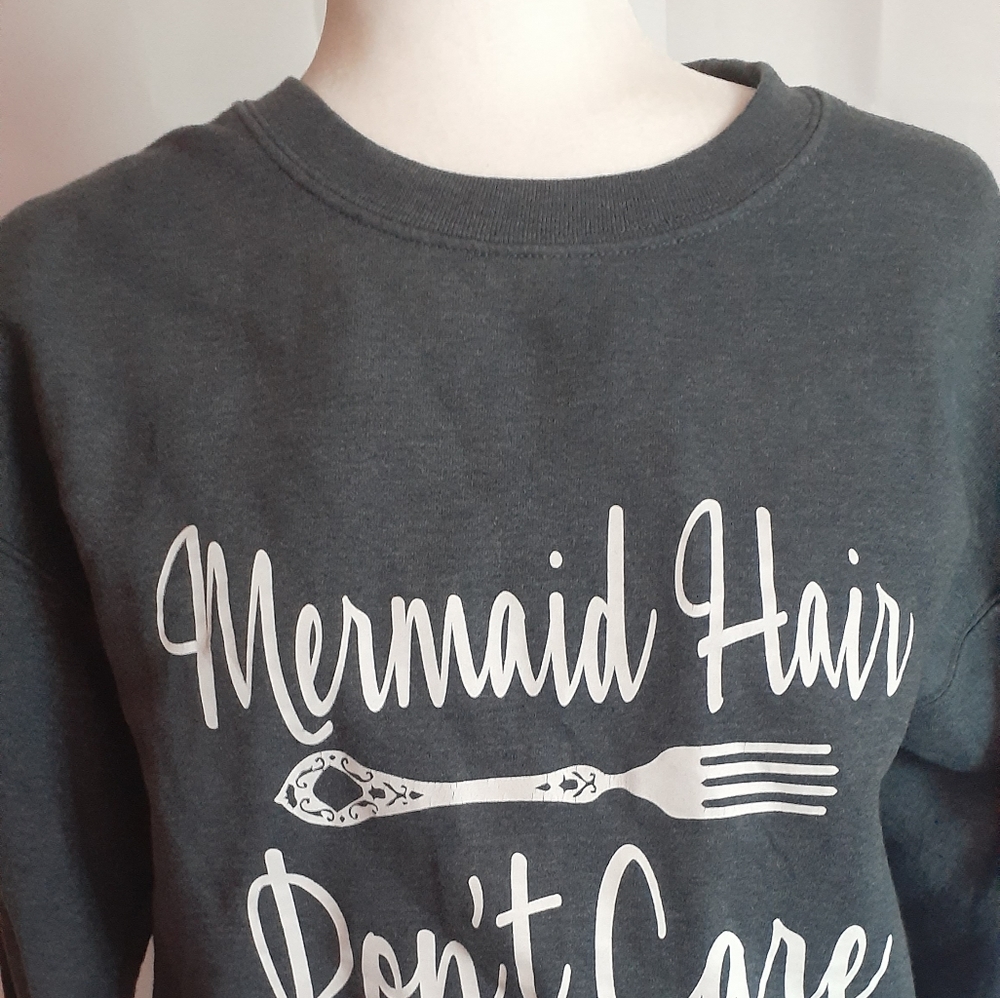 3/$20 Gildan "Mermaid hair don't care" sweater